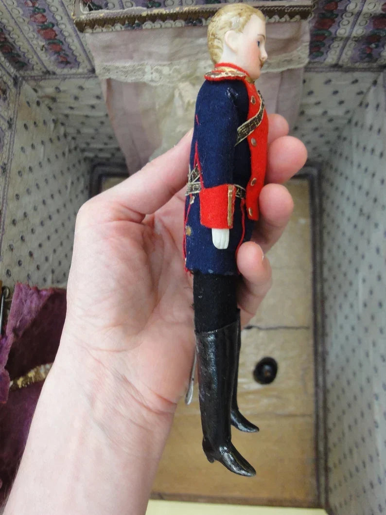 Antique soldier officer doll