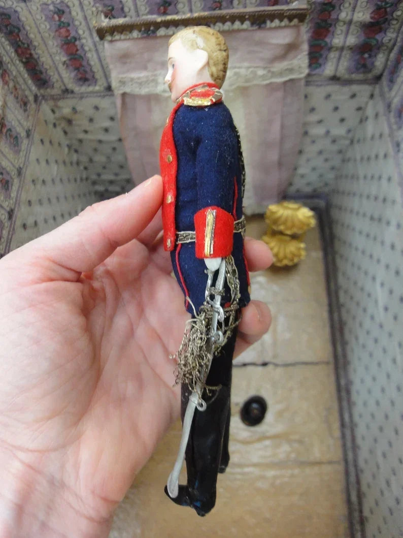 Antique soldier officer doll