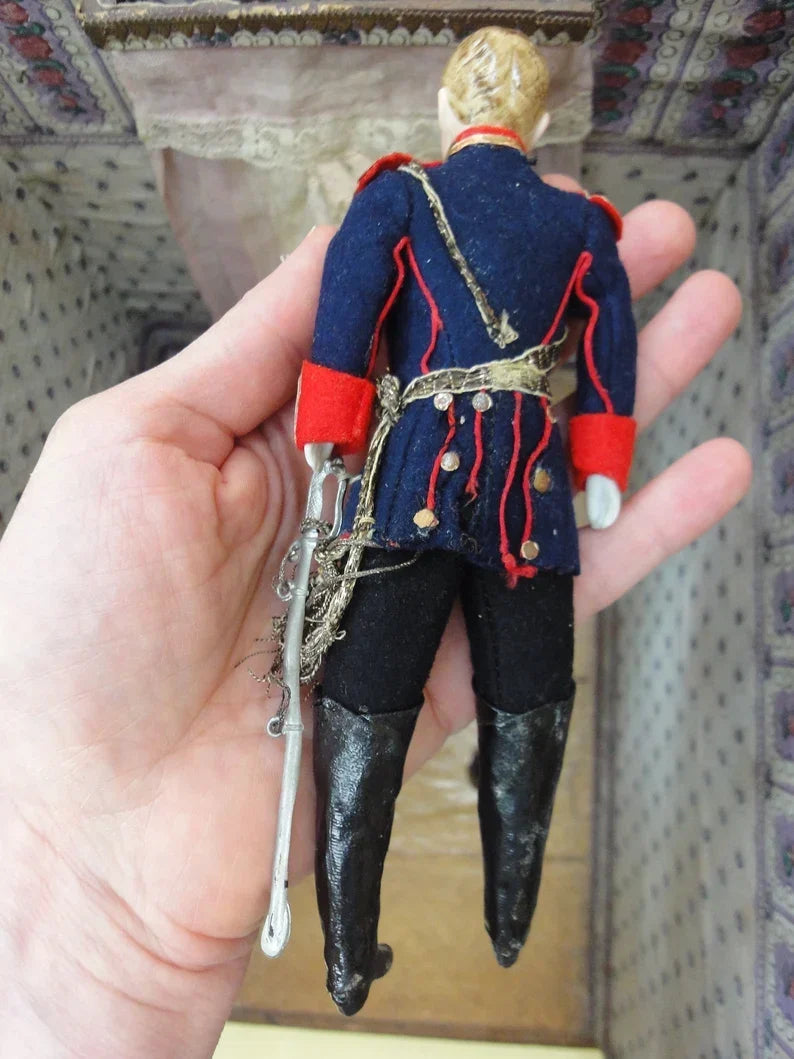 Antique soldier officer doll