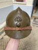 Original mustard-colored Model 15 Adrian helmet