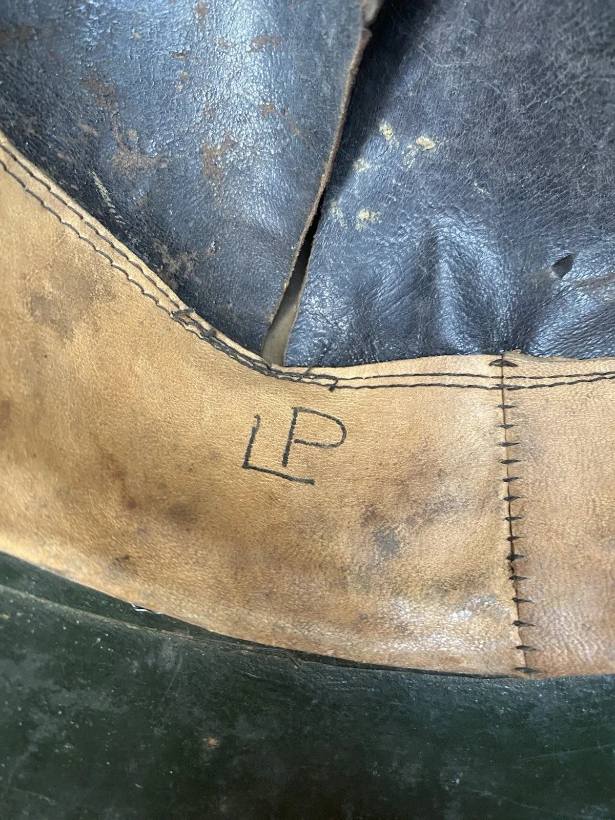 Original mustard-colored Model 15 Adrian helmet