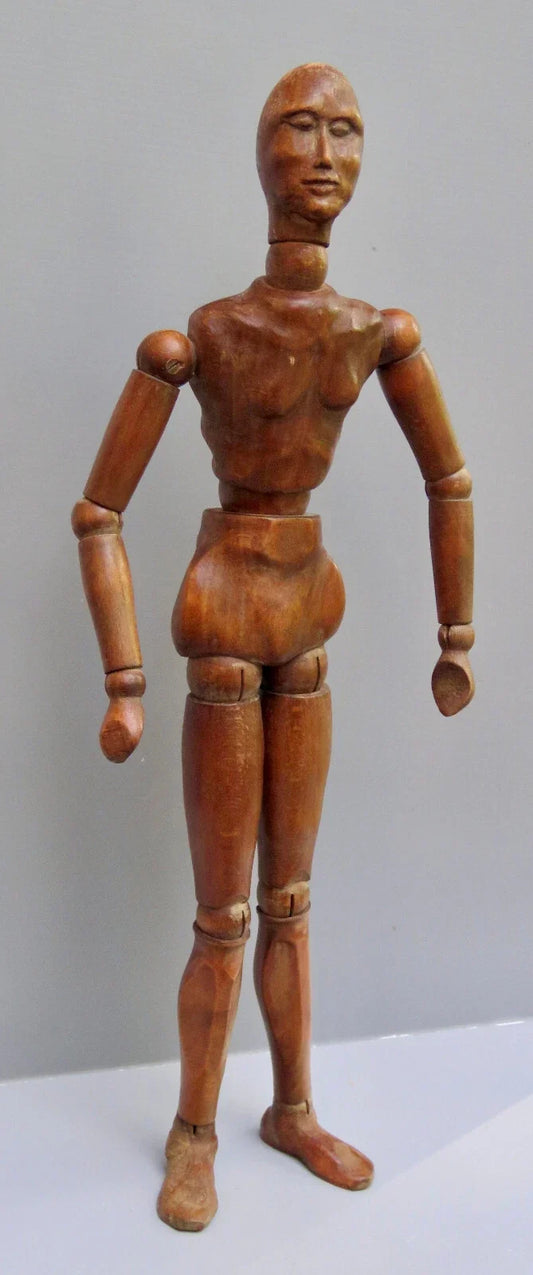 Mannequin d'artiste en bois féminin