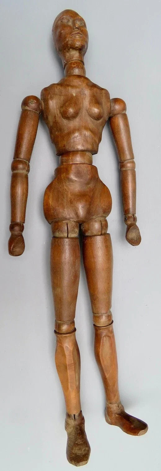 Mannequin d'artiste en bois féminin