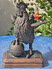Statuette en bronze représentant un coq liberté