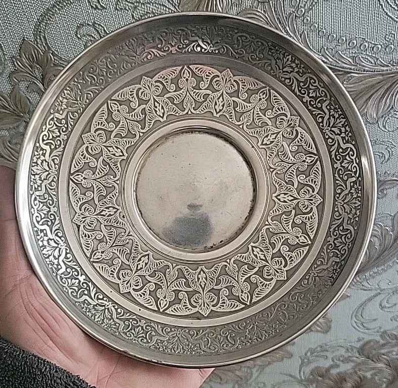 Solid silver cup and saucer