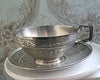 Solid silver cup and saucer