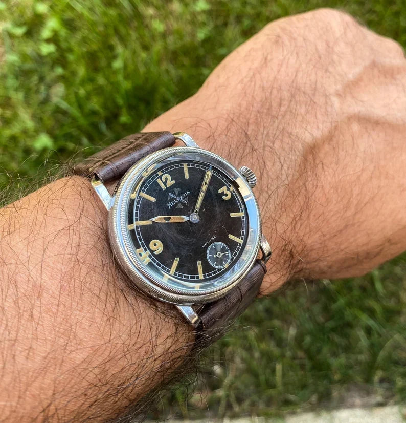 World War II Helvetia pilot's wristwatch