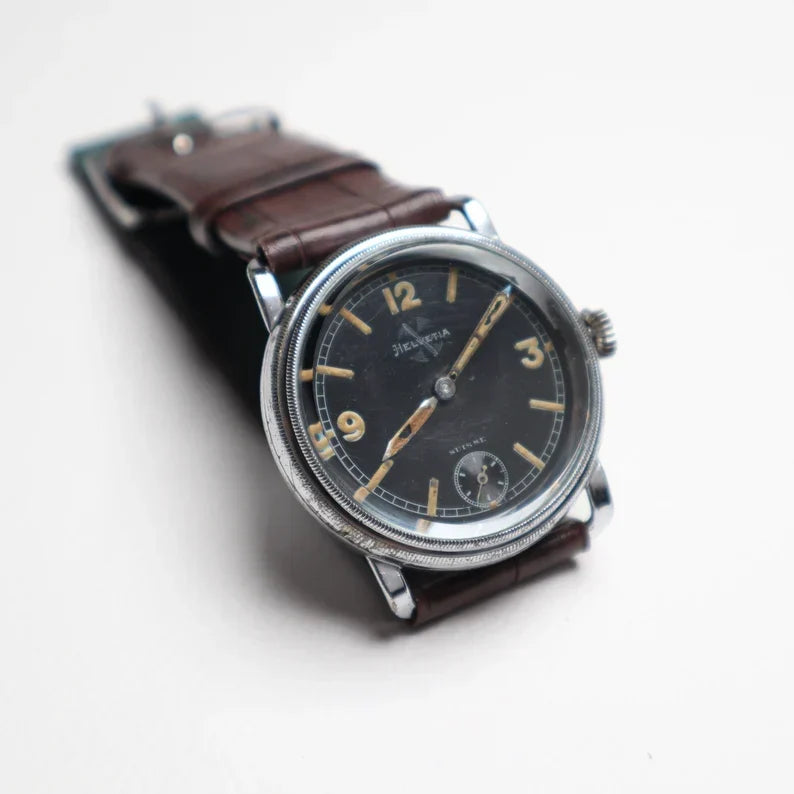 World War II Helvetia pilot's wristwatch