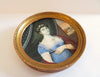 Original early 19th-century miniature painting depicting a woman