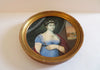 Original early 19th-century miniature painting depicting a woman