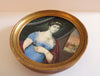 Original early 19th-century miniature painting depicting a woman