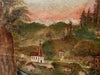 Antique oil painting from the period, Road to Amden