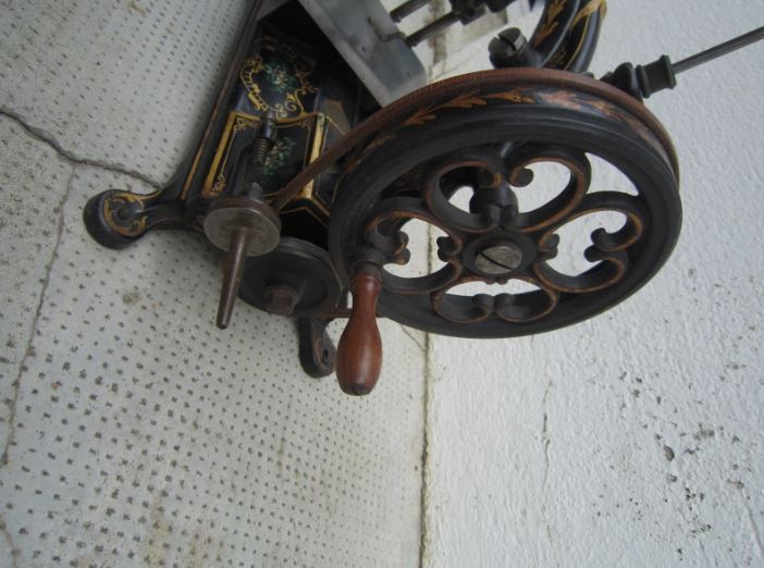 Antique manual sewing machine