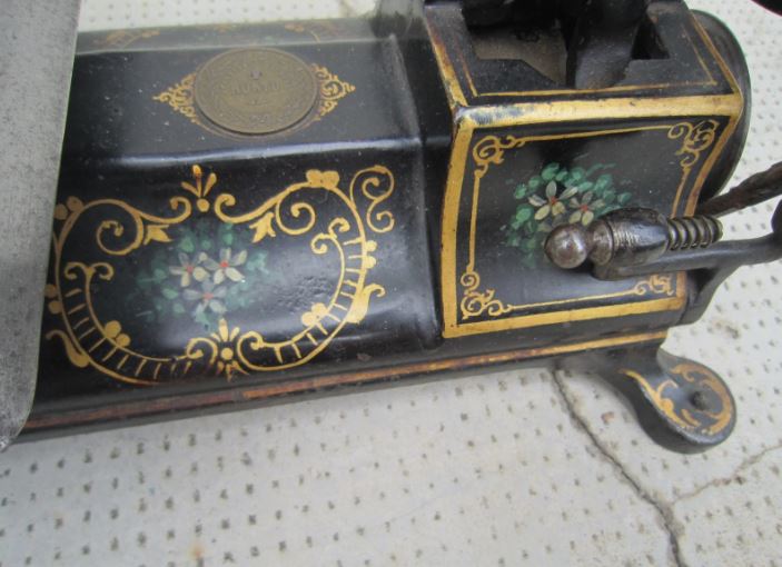Antique manual sewing machine
