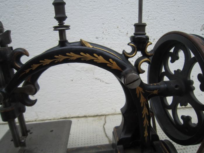 Antique manual sewing machine