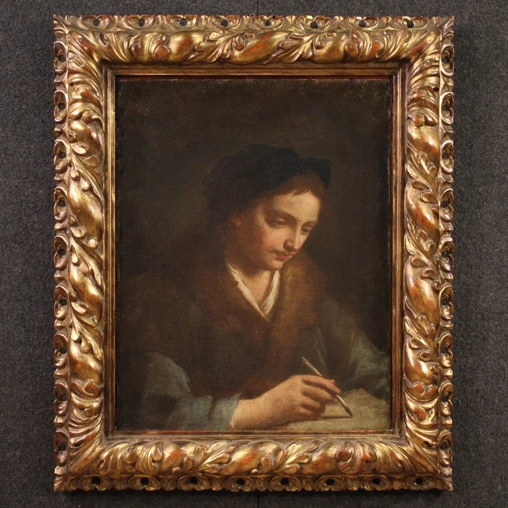 Oil painting on canvas depicting a portrait of great pictorial mastery