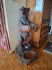 Antique wooden bear sculpture
