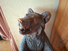 Antique wooden bear sculpture