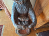 Antique wooden bear sculpture