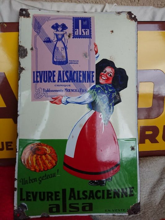 Alsa enamel sign