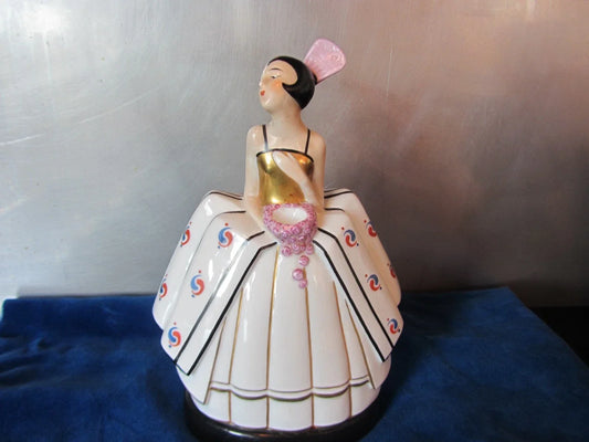 BEAUTIFUL ART DECO PORCELAIN NIGHT LIGHT OIL BURNER, 1930S PERIOD, ARGILOR