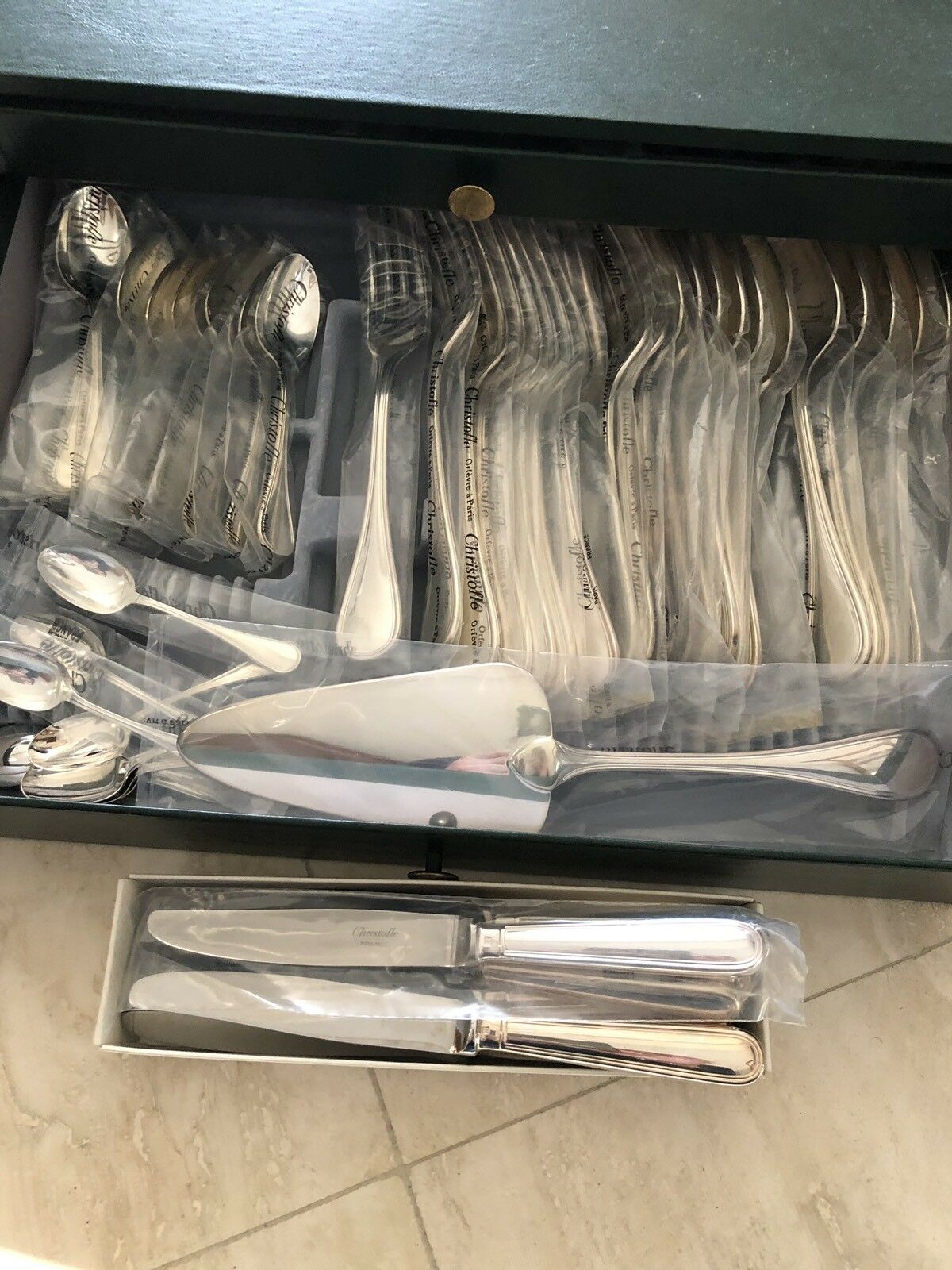 Magnificent 85-piece Christofle Albi cutlery set