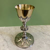 Late 19th-century solid silver and vermeil neo-Gothic chalice. Favier workshop.