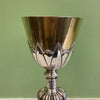 Late 19th-century solid silver and vermeil neo-Gothic chalice. Favier workshop.