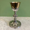 Late 19th-century solid silver and vermeil neo-Gothic chalice. Favier workshop.