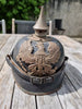 Model 1915 Pickelhaube in leather and grey metal