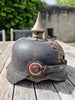 Model 1915 Pickelhaube in leather and grey metal