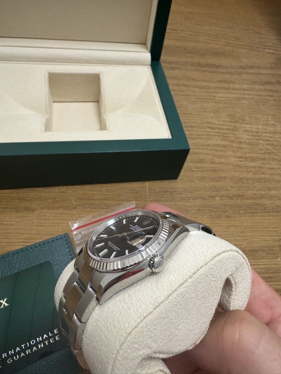 Rolex Datejust 36 126234 with blue fluted motif dial and Oyster bracelet