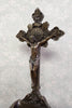 Holy water font with crucifix - Catholic altar decoration, wall-mounted or tabletop holy water holder, religious gift