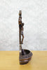 Holy water font with crucifix - Catholic altar decoration, wall-mounted or tabletop holy water holder, religious gift
