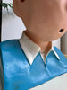 Hand-painted vintage plaster bust of Tintin