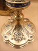 gilt silver chalice, enamel, fleur-de-lis, diamonds, late 19th century
