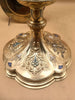 gilt silver chalice, enamel, fleur-de-lis, diamonds, late 19th century