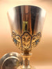 gilt silver chalice, enamel, fleur-de-lis, diamonds, late 19th century