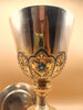 gilt silver chalice, enamel, fleur-de-lis, diamonds, late 19th century