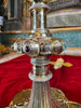 Chased vermeil chalice decorated with colored stone cabochons - 19th century