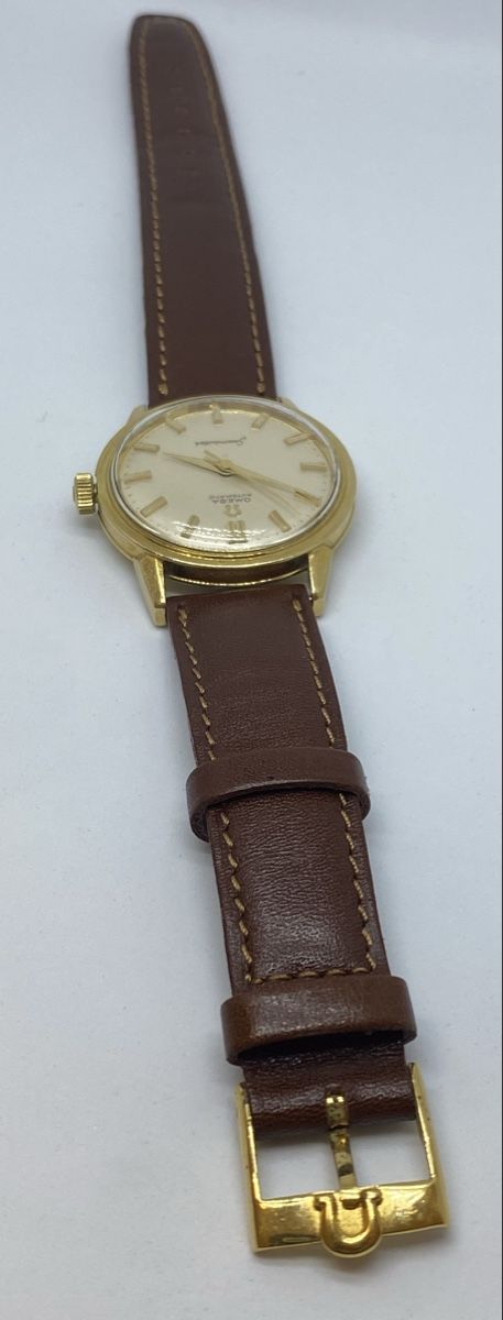 Vintage Omega Seamaster Automatic Bumper 18k Gold Watch