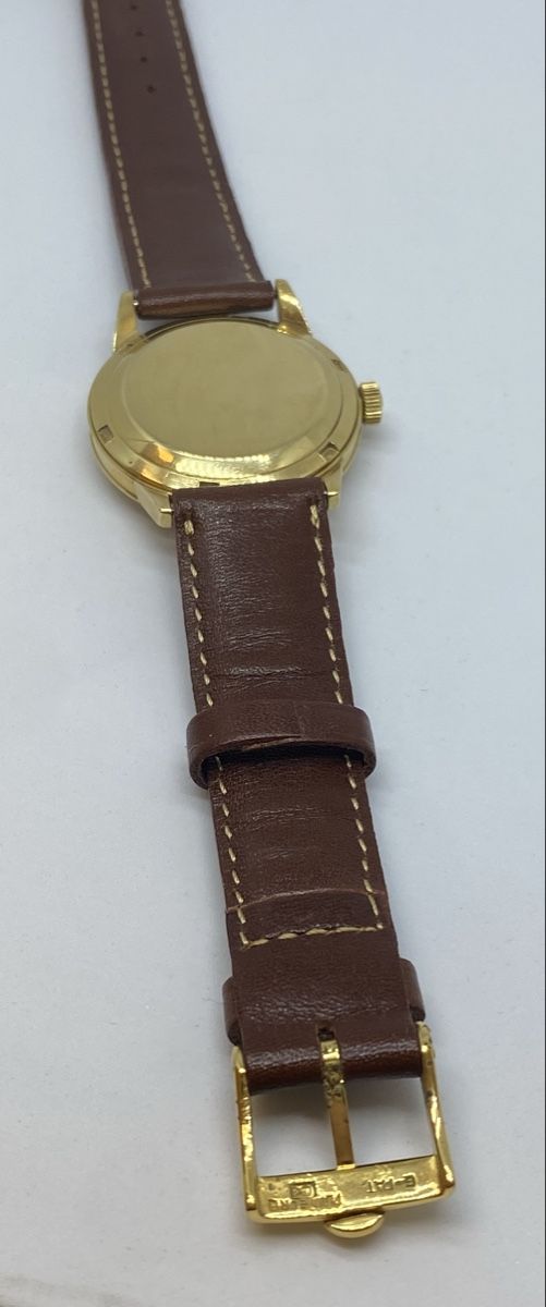 Vintage Omega Seamaster Automatic Bumper 18k Gold Watch