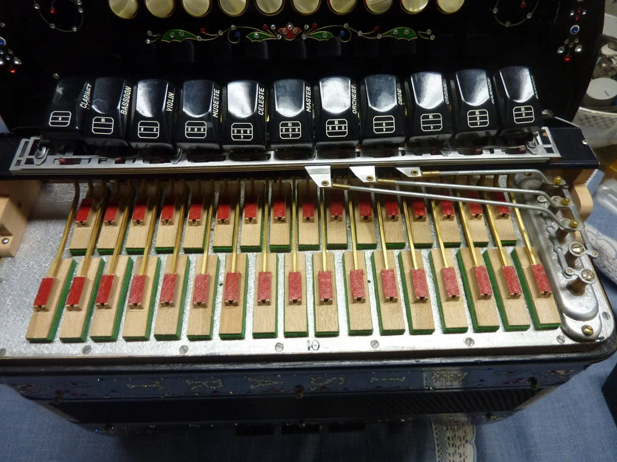 Rare and magnificent antique FISART diatonic accordion
