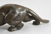 Bronze prowling tiger statuette