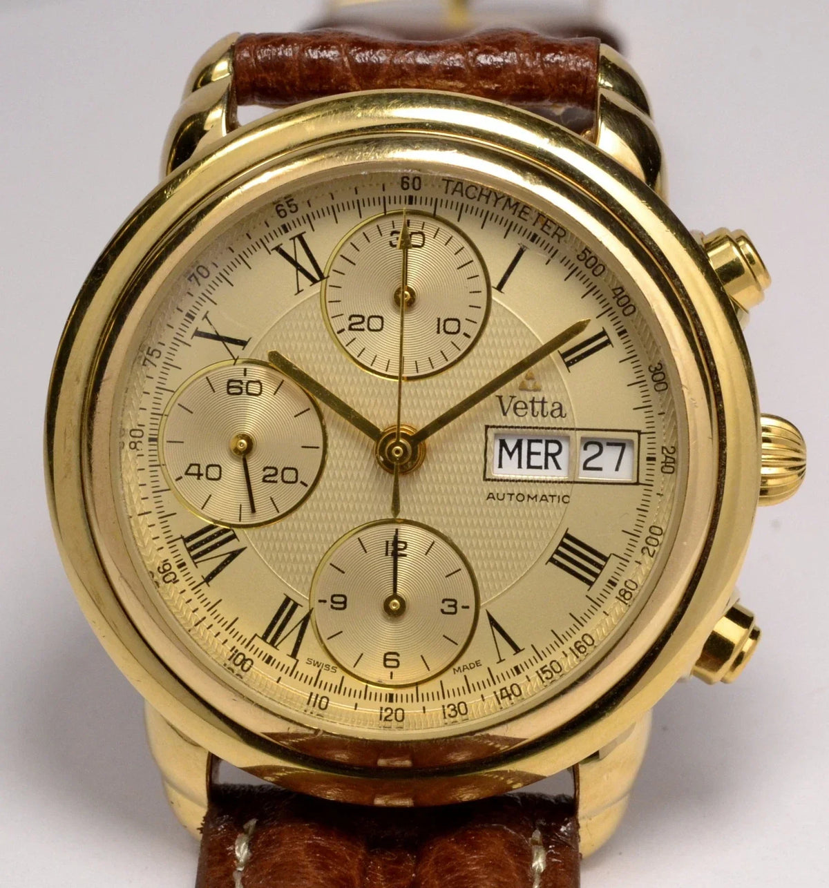 VETTA AUTOMATIC CHRONOGRAPH WATCH ETA 7750 VINTAGE SWISS WATCH