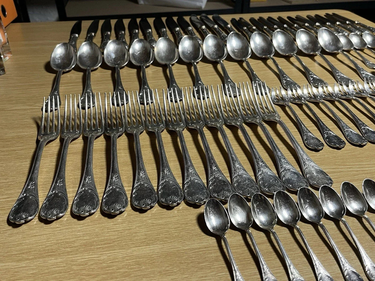 Christofle Marly - Silver-Plated Flatware Set, 95 Pieces