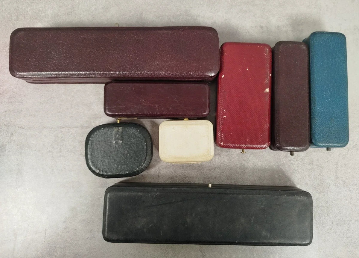 Set of 8 velvet jewelry and watch storage gift boxes for jewelry stores E44