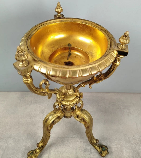 Large 19th-century Athenian cassolette lamp base, oil/kerosene burner, P51