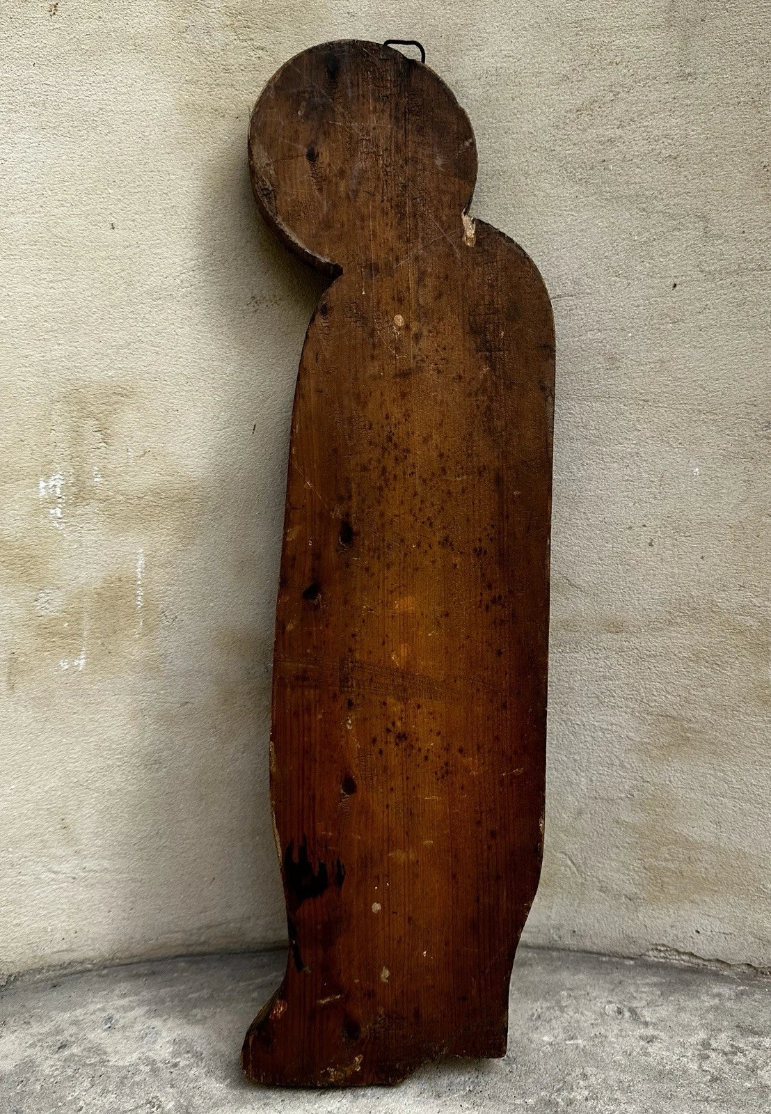 Antique Painting Portrait of the Virgin Mary in Prayer Religious Icon Wood