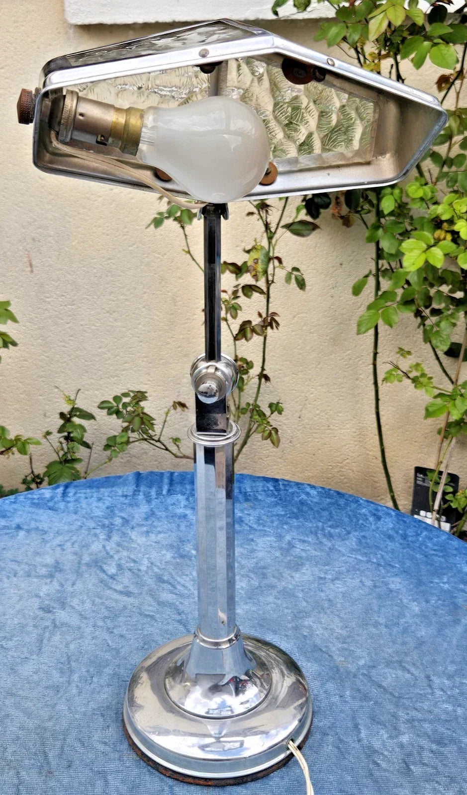 Beautiful antique chrome Pirouett desk lamp